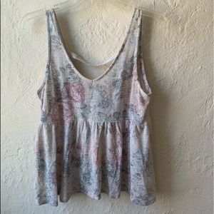 Chloe K Floral Babydoll Tank